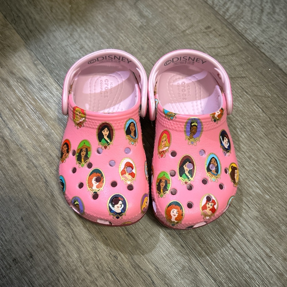 Disney Pink Kids' Princess Clog Sandals with Character Prints